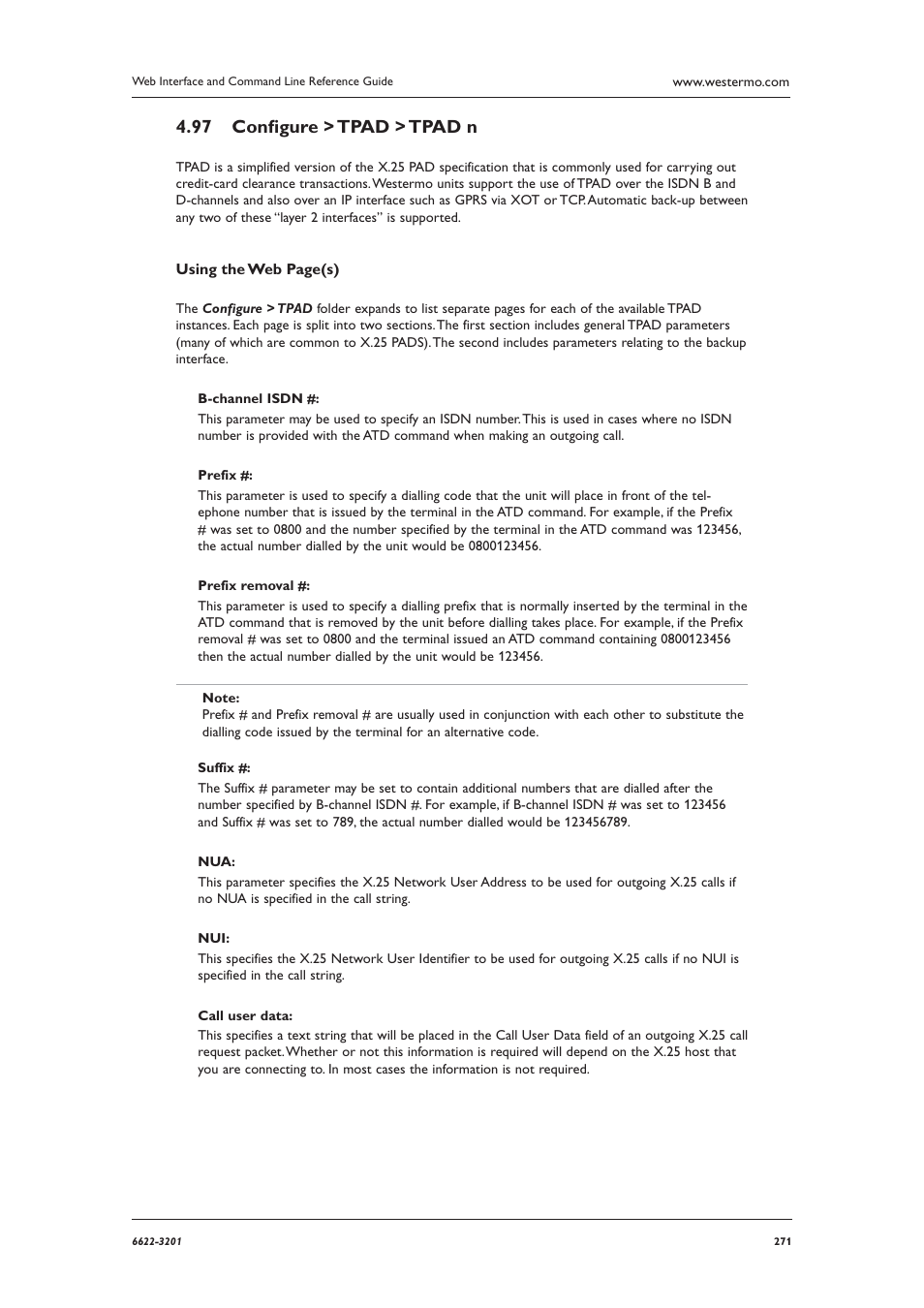 Conﬁ gure > tpad > tpad n 4.97 | Westermo MR Series User Manual | Page 271 / 460