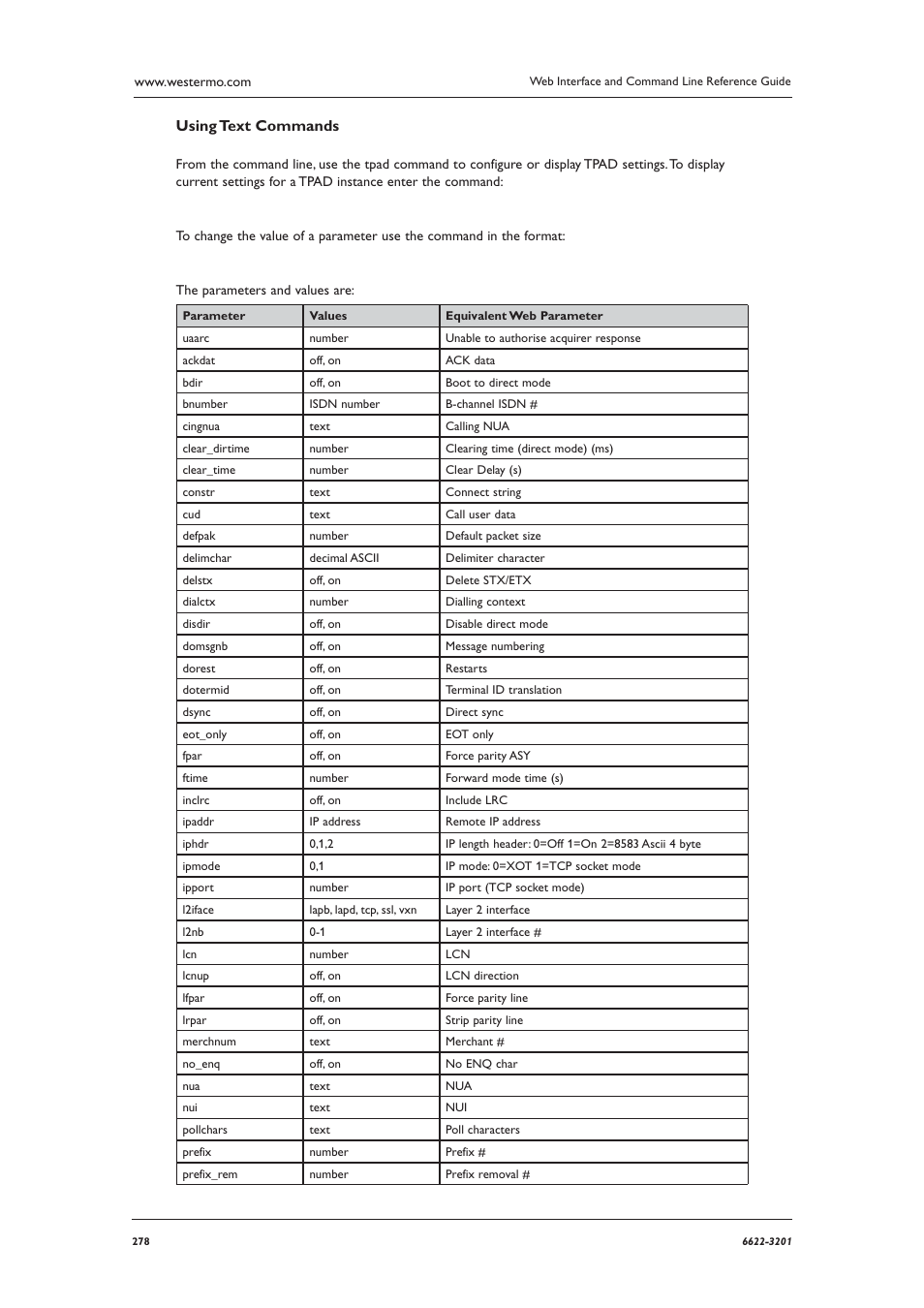 Using text commands | Westermo MR Series User Manual | Page 278 / 460