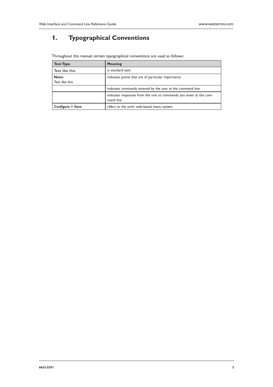 Typographical conventions 1 | Westermo MR Series User Manual | Page 3 / 460