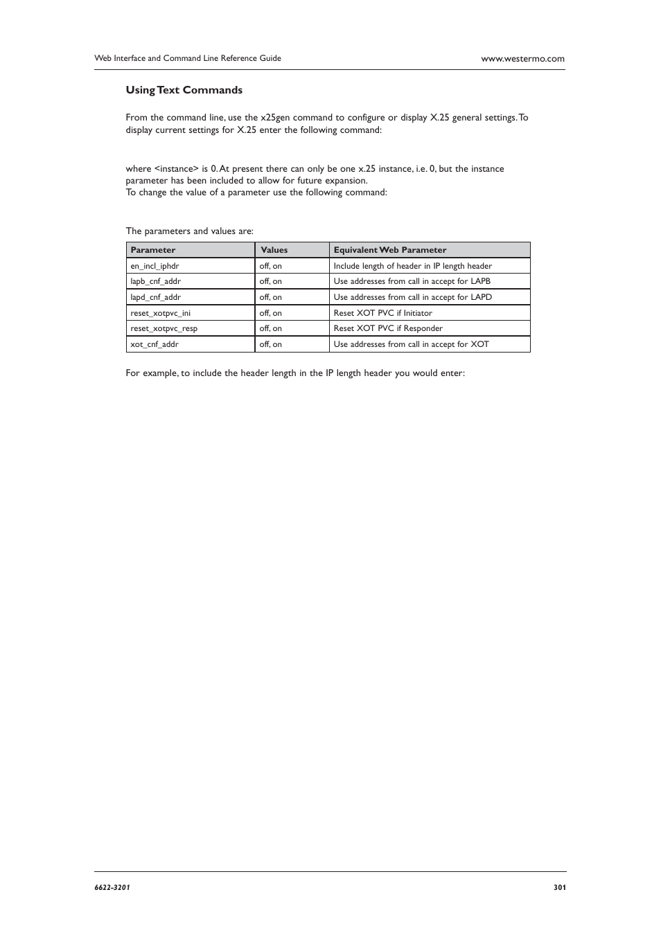 Using text commands | Westermo MR Series User Manual | Page 301 / 460