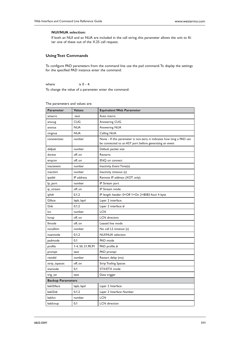 Using text commands | Westermo MR Series User Manual | Page 311 / 460