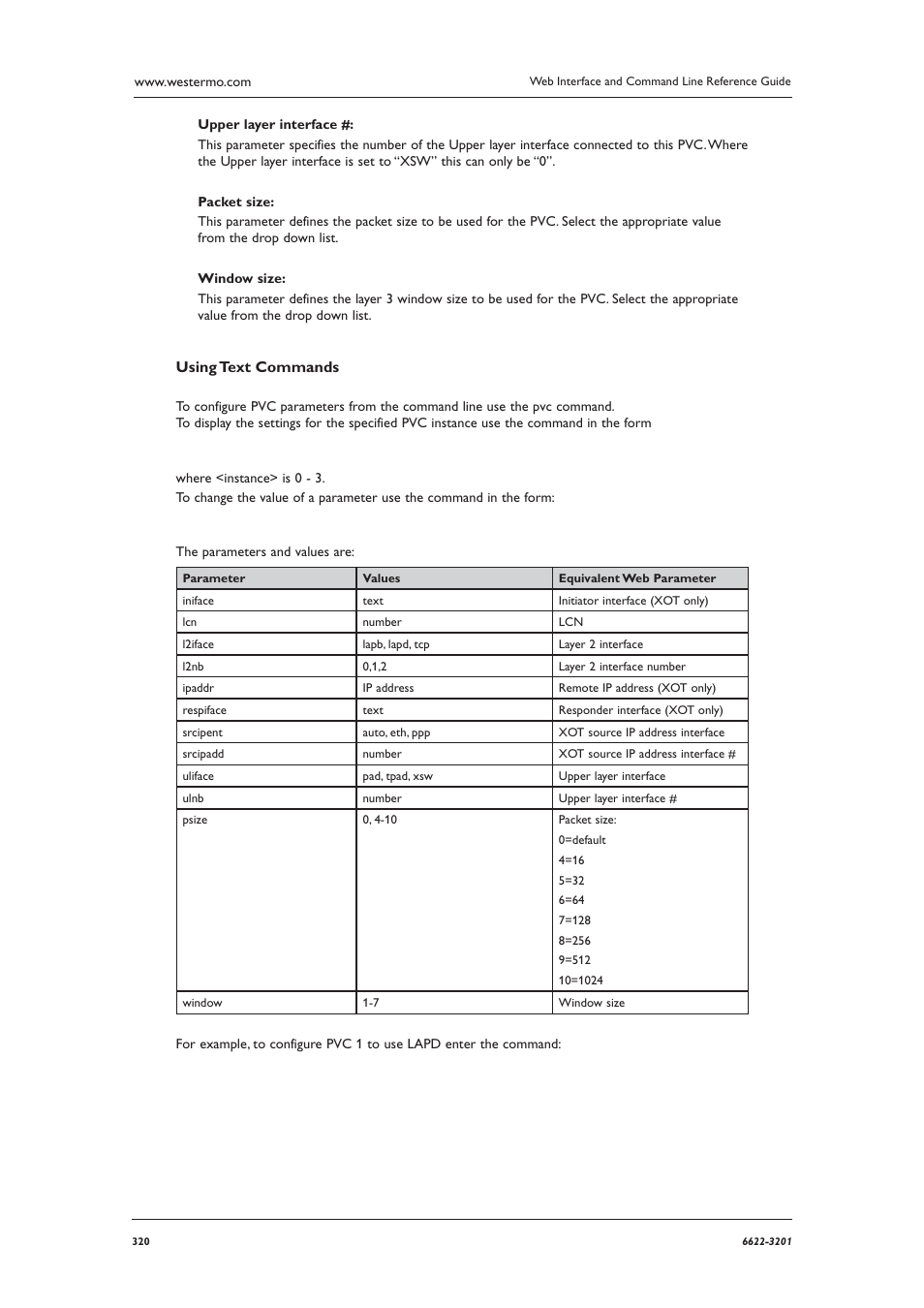 Using text commands | Westermo MR Series User Manual | Page 320 / 460