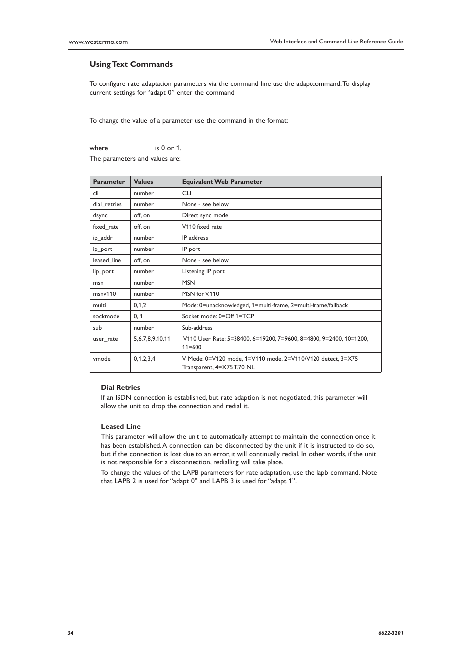 Using text commands | Westermo MR Series User Manual | Page 34 / 460