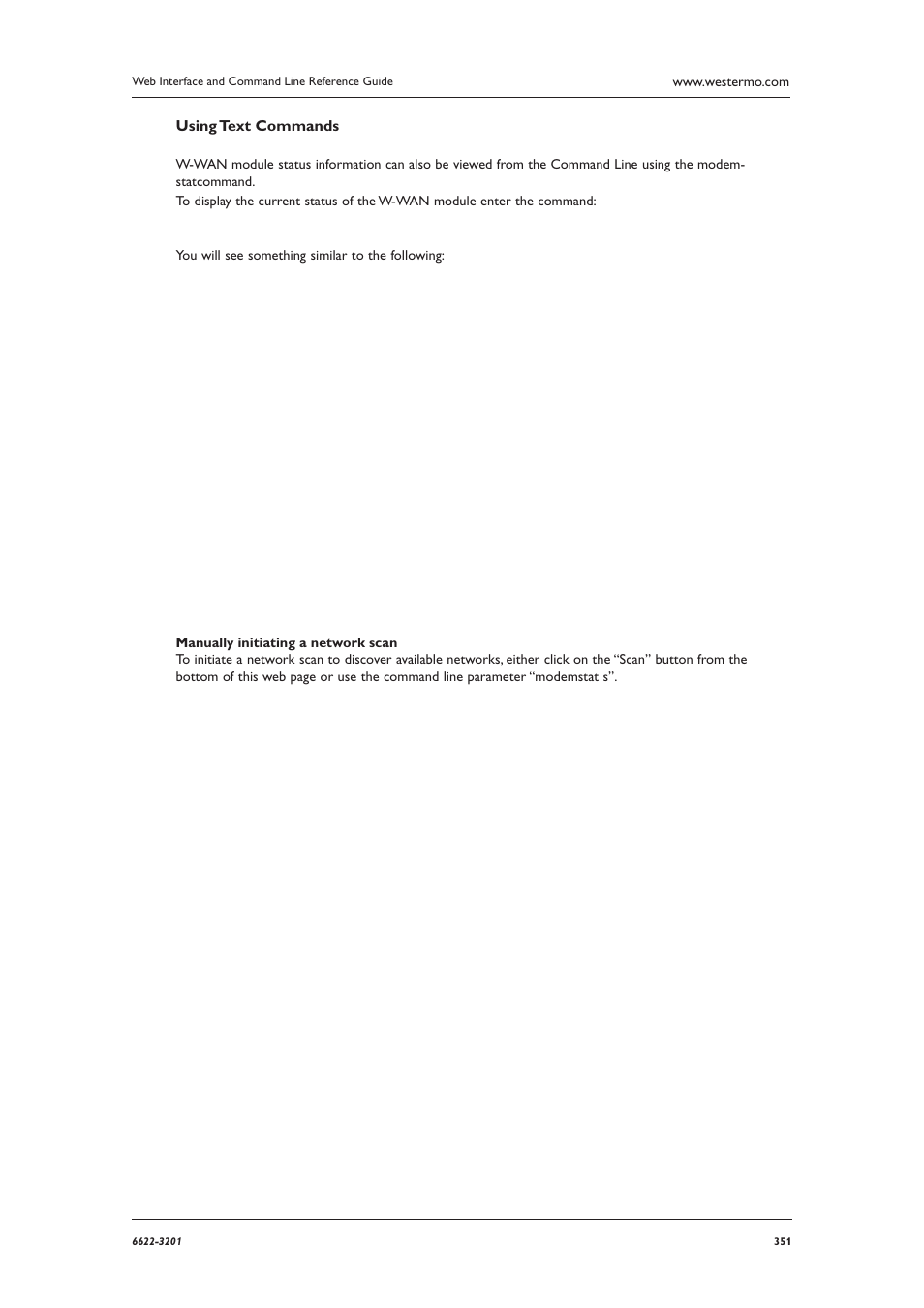 Using text commands | Westermo MR Series User Manual | Page 351 / 460