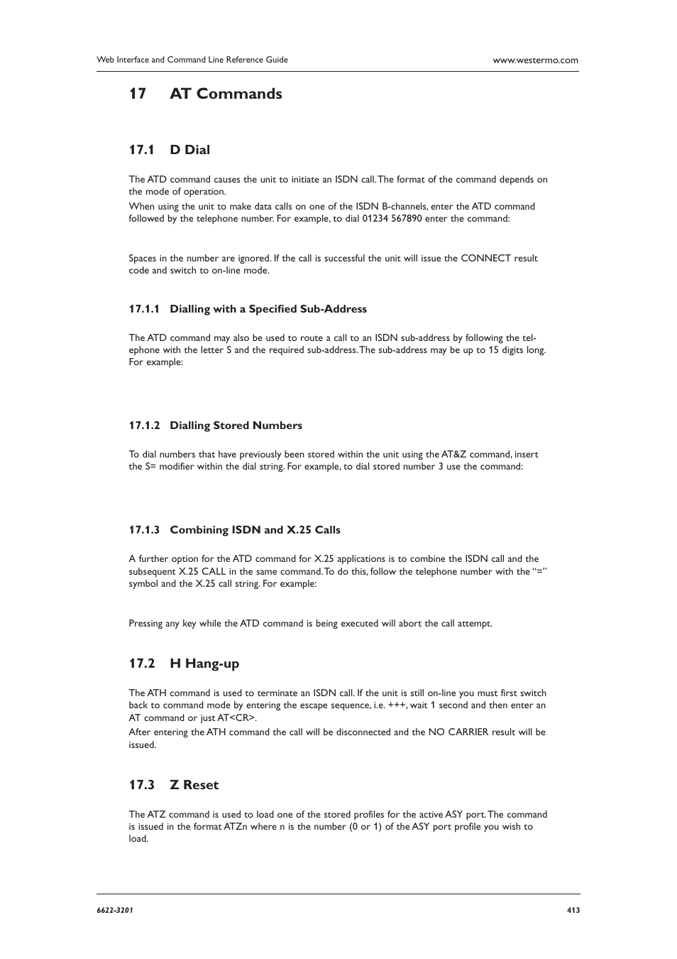 At commands 17 | Westermo MR Series User Manual | Page 413 / 460