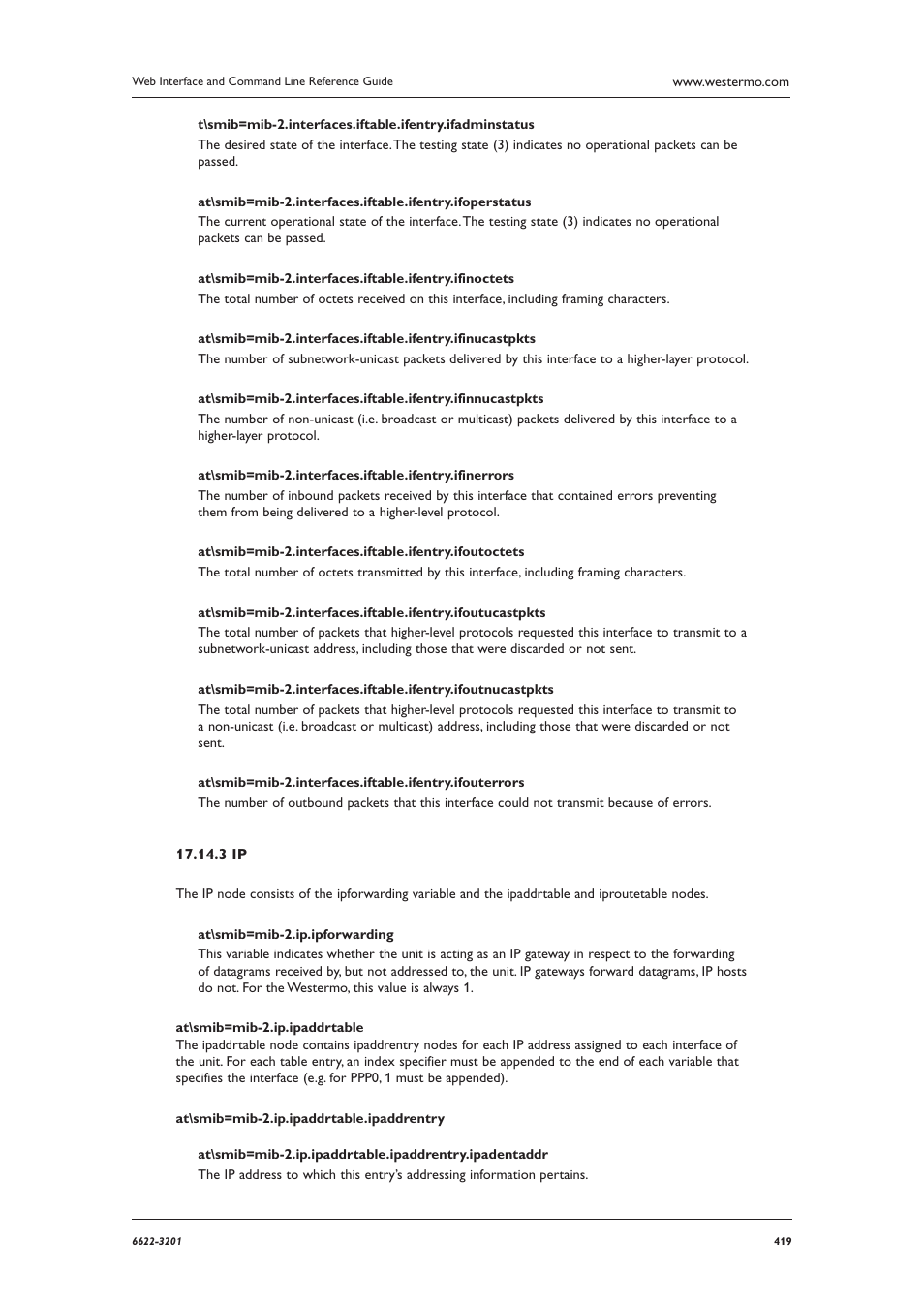 Westermo MR Series User Manual | Page 419 / 460