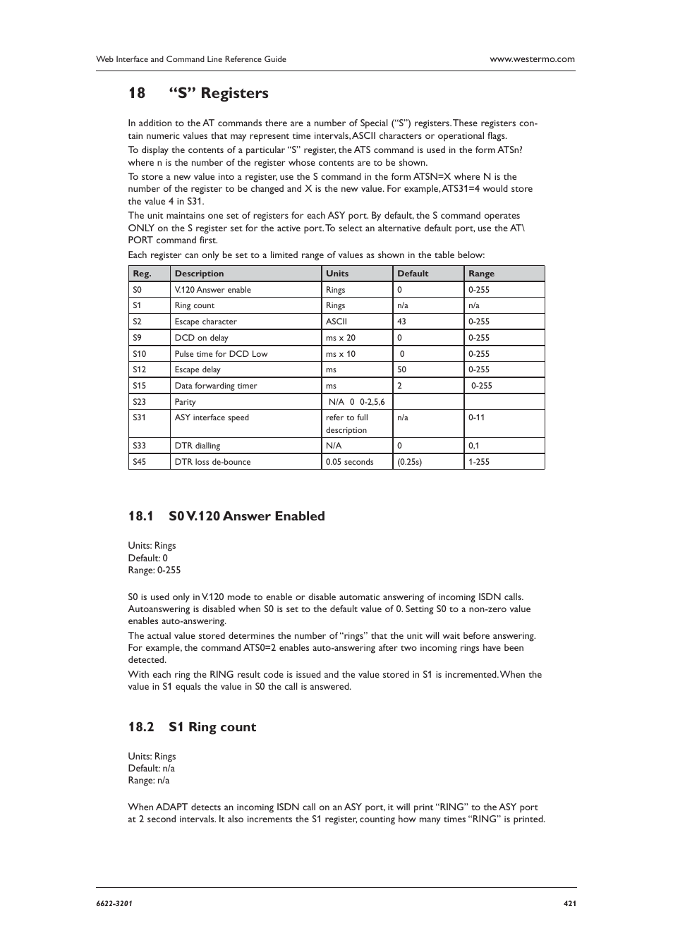 S” registers 18, S1 ring count 18.2 | Westermo MR Series User Manual | Page 421 / 460