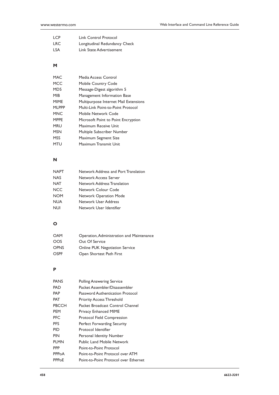 Westermo MR Series User Manual | Page 458 / 460