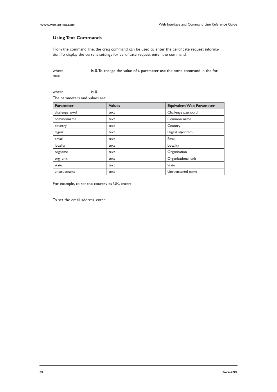 Using text commands | Westermo MR Series User Manual | Page 60 / 460