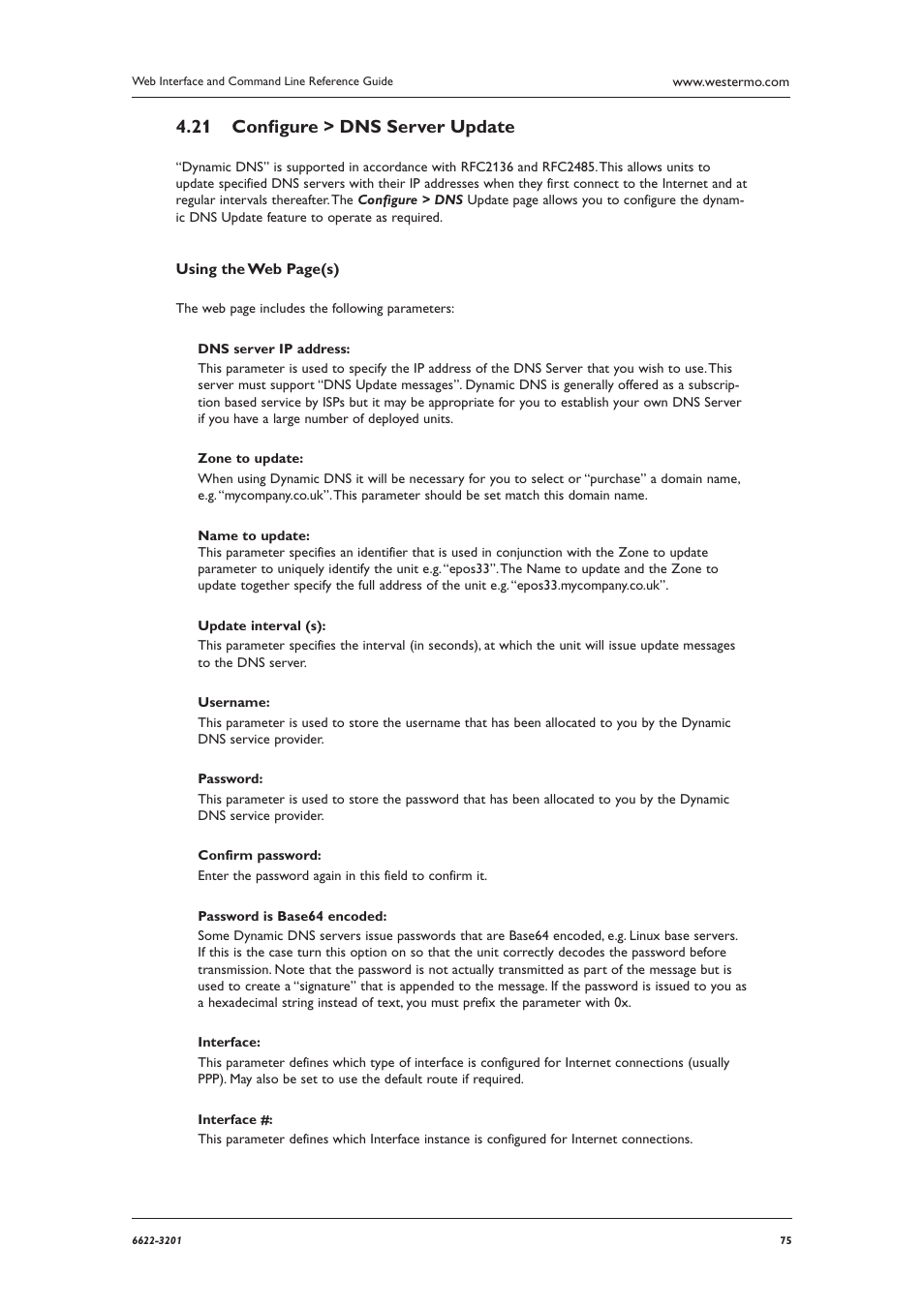 Conﬁ gure > dns server update 4.21 | Westermo MR Series User Manual | Page 75 / 460
