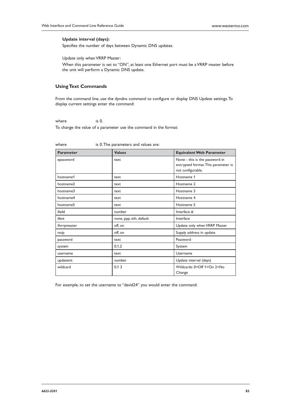 Using text commands | Westermo MR Series User Manual | Page 83 / 460