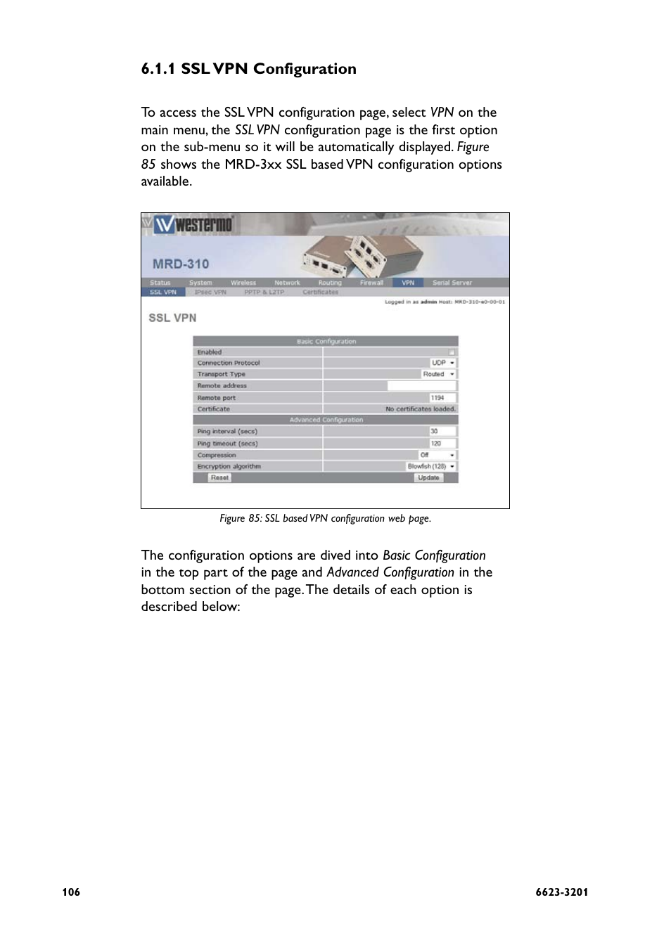 1 ssl vpn configuration | Westermo MRD-3x0 User Manual | Page 106 / 199