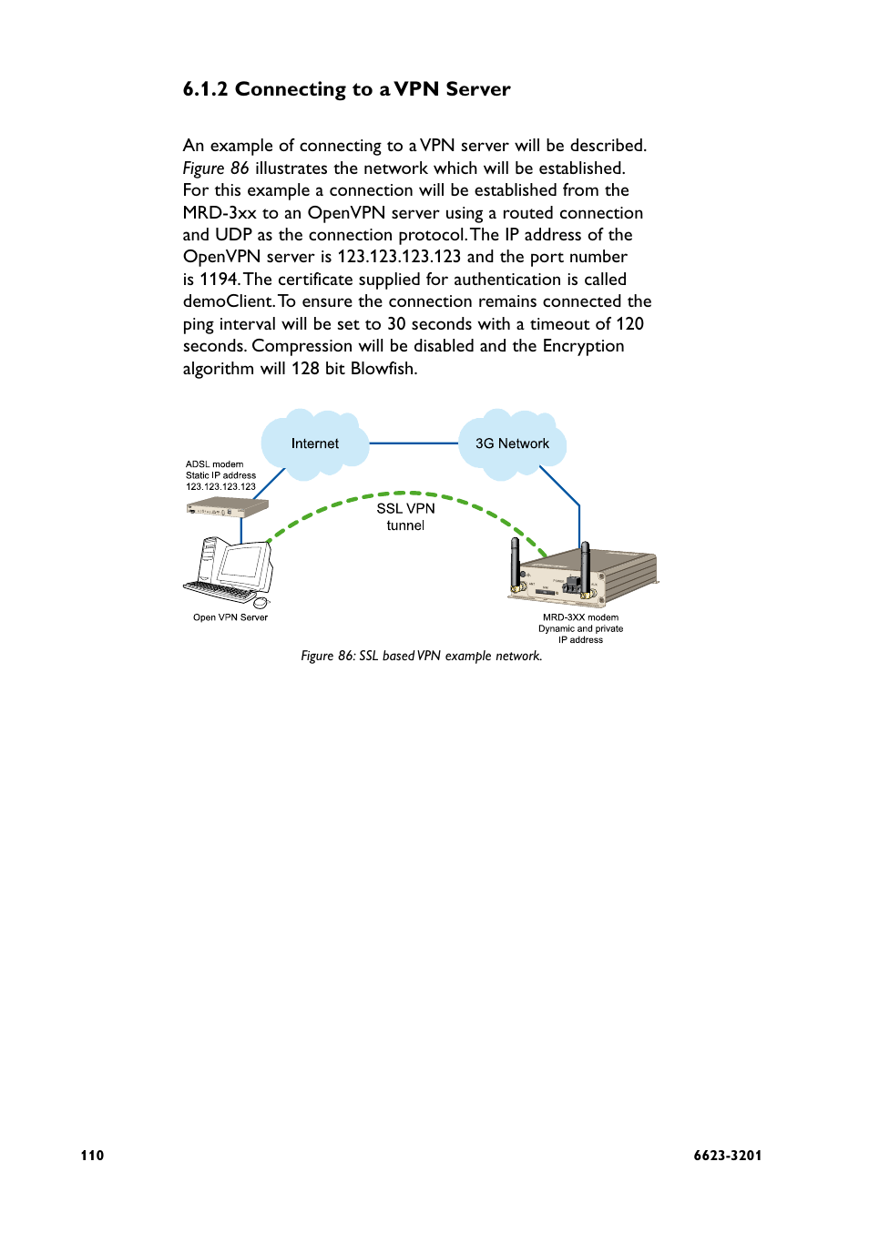 2 connecting to a vpn server | Westermo MRD-3x0 User Manual | Page 110 / 199