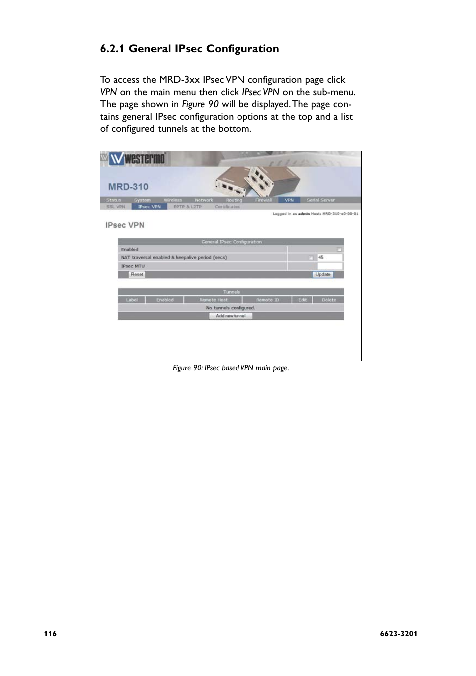 1 general ipsec configuration | Westermo MRD-3x0 User Manual | Page 116 / 199
