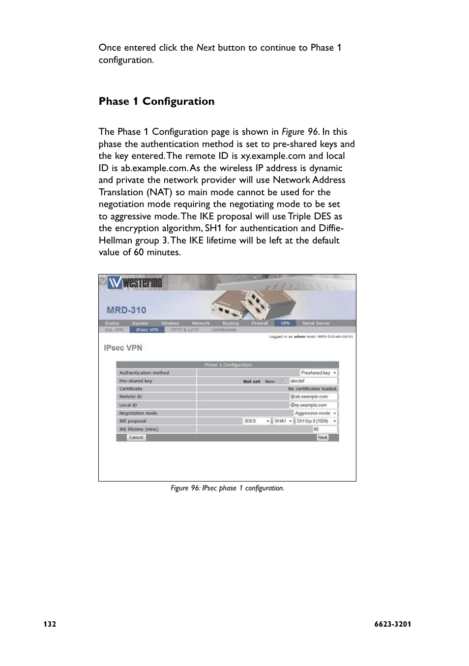 Phase 1 configuration | Westermo MRD-3x0 User Manual | Page 132 / 199