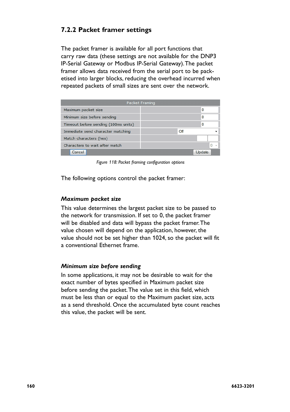 2 packet framer settings | Westermo MRD-3x0 User Manual | Page 160 / 199