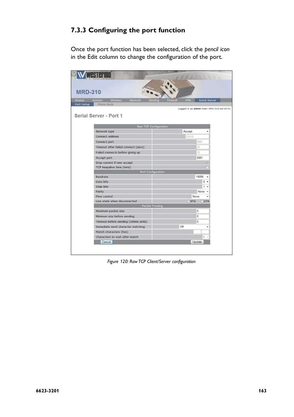 3 configuring the port function | Westermo MRD-3x0 User Manual | Page 163 / 199