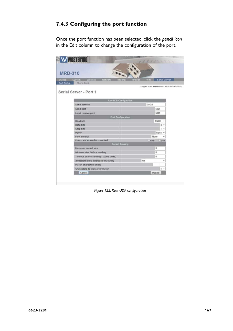 3 configuring the port function | Westermo MRD-3x0 User Manual | Page 167 / 199