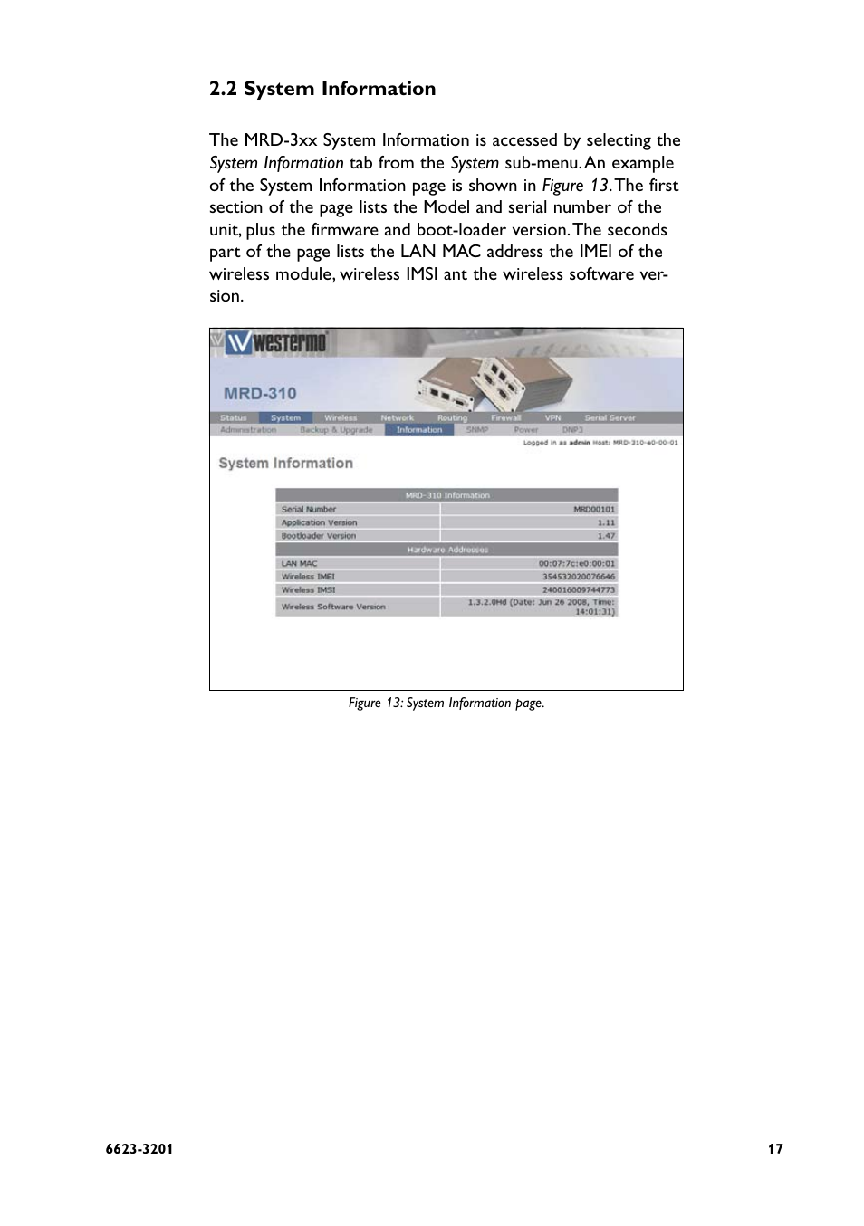 2 system information | Westermo MRD-3x0 User Manual | Page 17 / 199