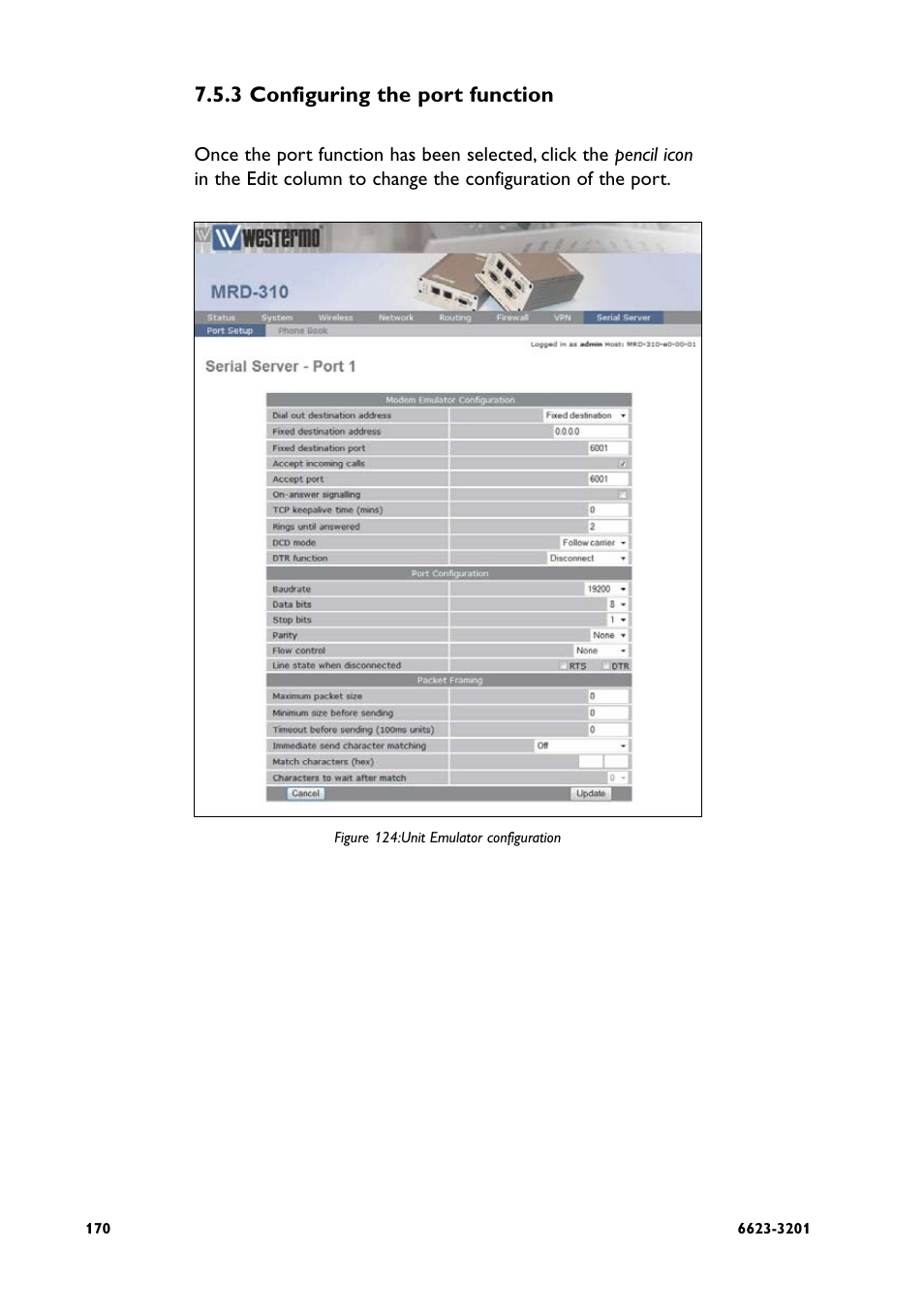 3 configuring the port function | Westermo MRD-3x0 User Manual | Page 170 / 199