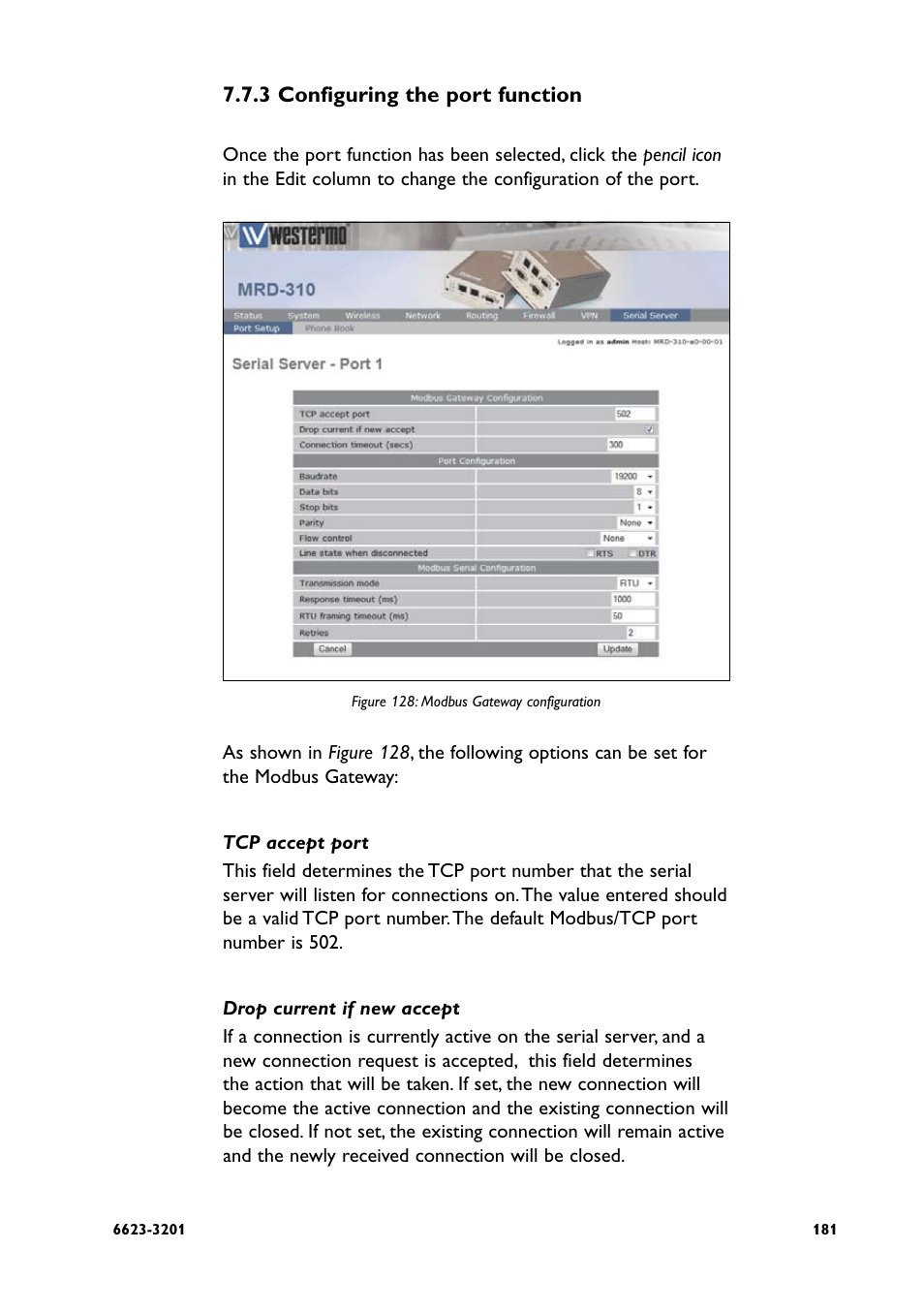 3 configuring the port function | Westermo MRD-3x0 User Manual | Page 181 / 199