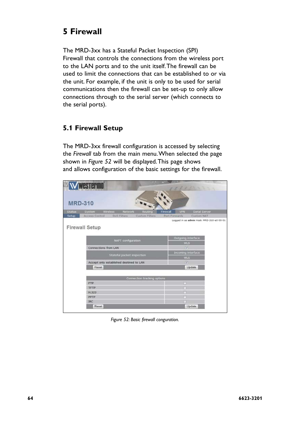 5 firewall | Westermo MRD-3x0 User Manual | Page 64 / 199