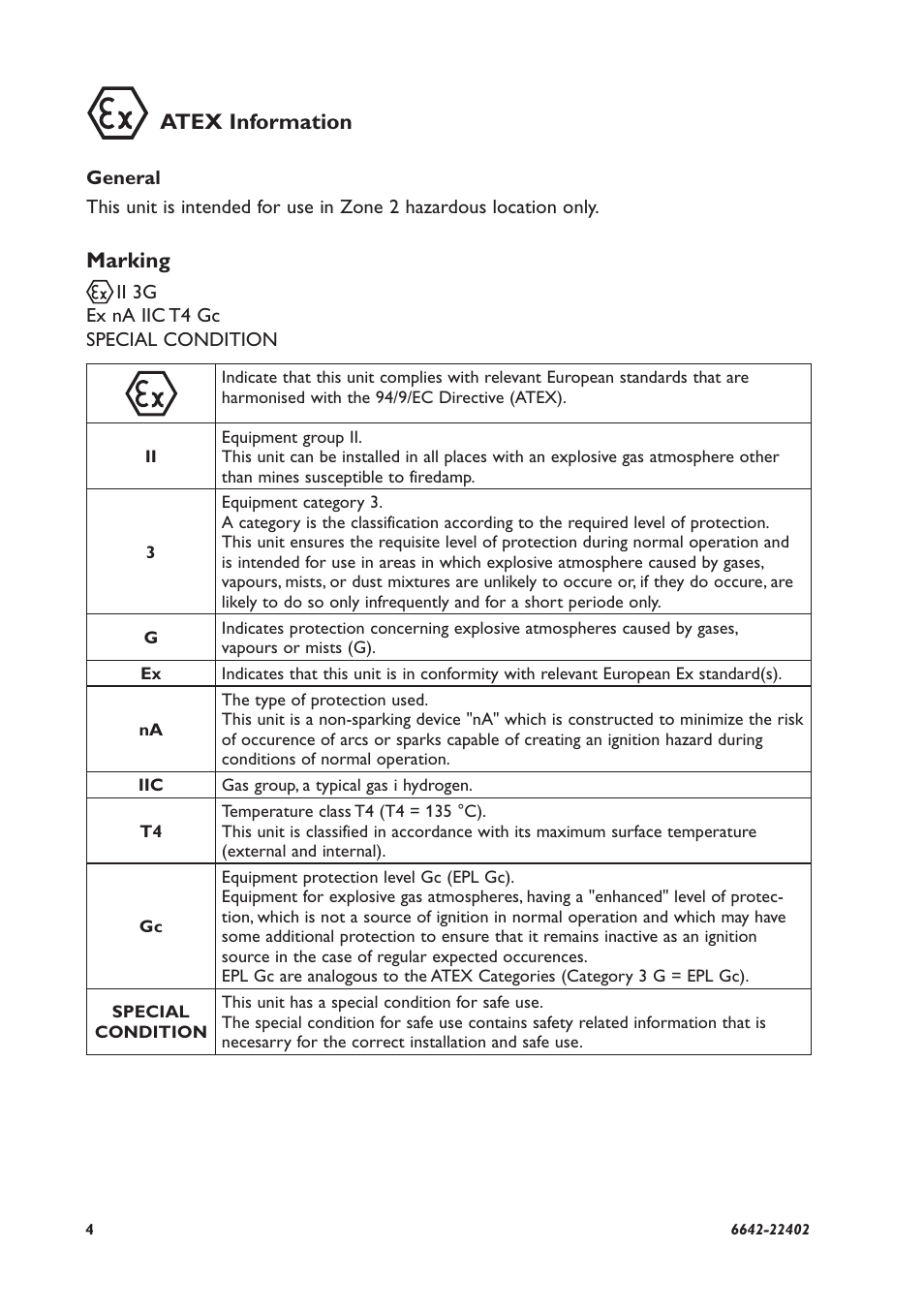 Marking, Atex information | Westermo DDW-226 User Manual | Page 4 / 24