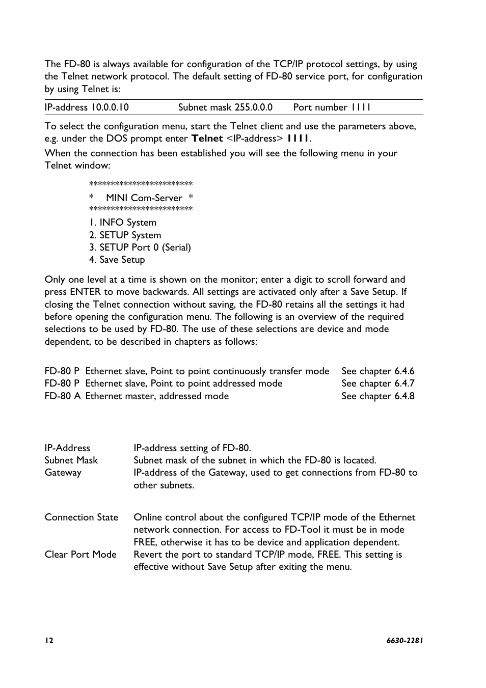 Westermo FD-80 User Manual | Page 12 / 24