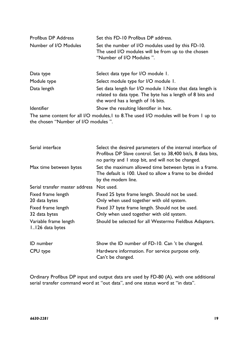 Westermo FD-80 User Manual | Page 19 / 24