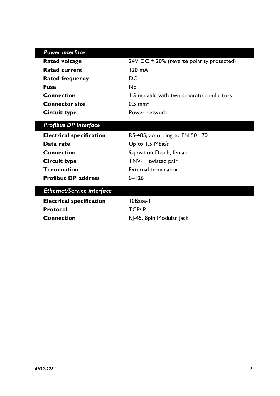 Specifications | Westermo FD-80 User Manual | Page 5 / 24