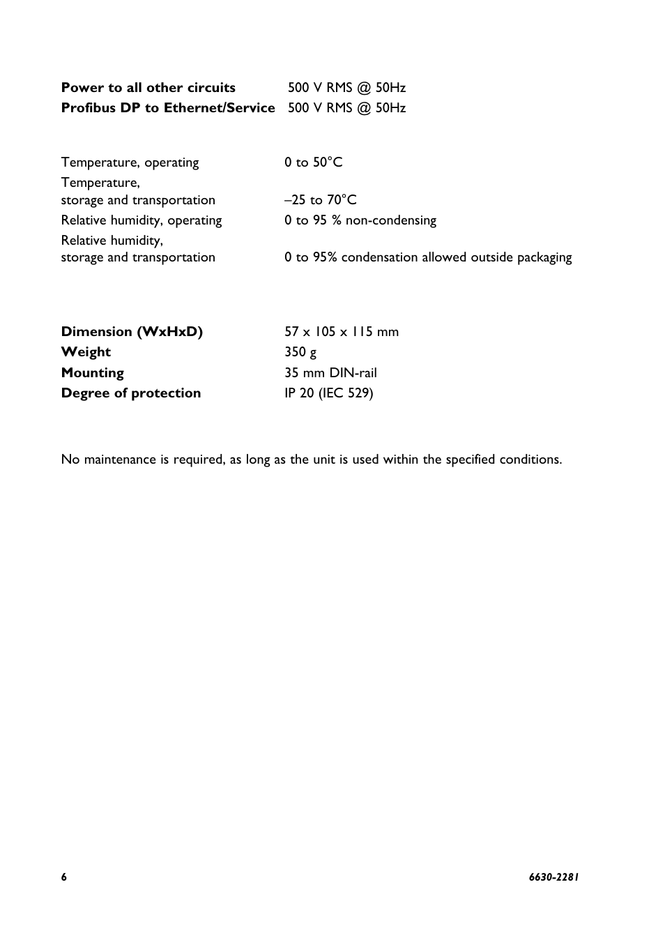 Maintenance | Westermo FD-80 User Manual | Page 6 / 24