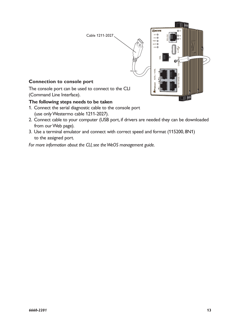 Westermo FDV-206-1D-1S User Manual | Page 13 / 24