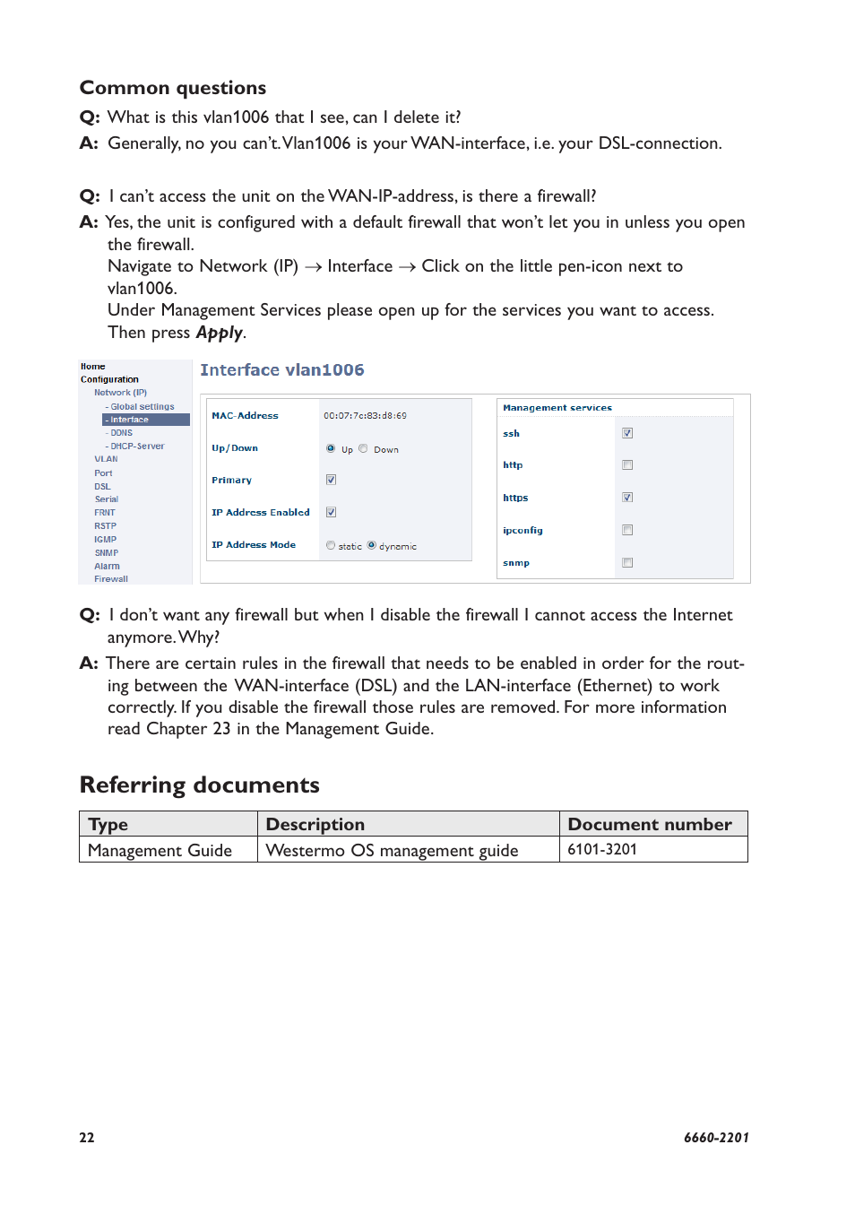Referring documents | Westermo FDV-206-1D-1S User Manual | Page 22 / 24