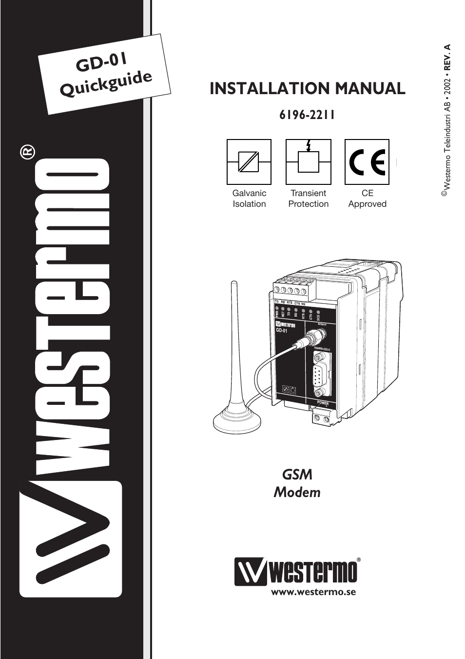 Westermo GD-01 User Manual | 20 pages