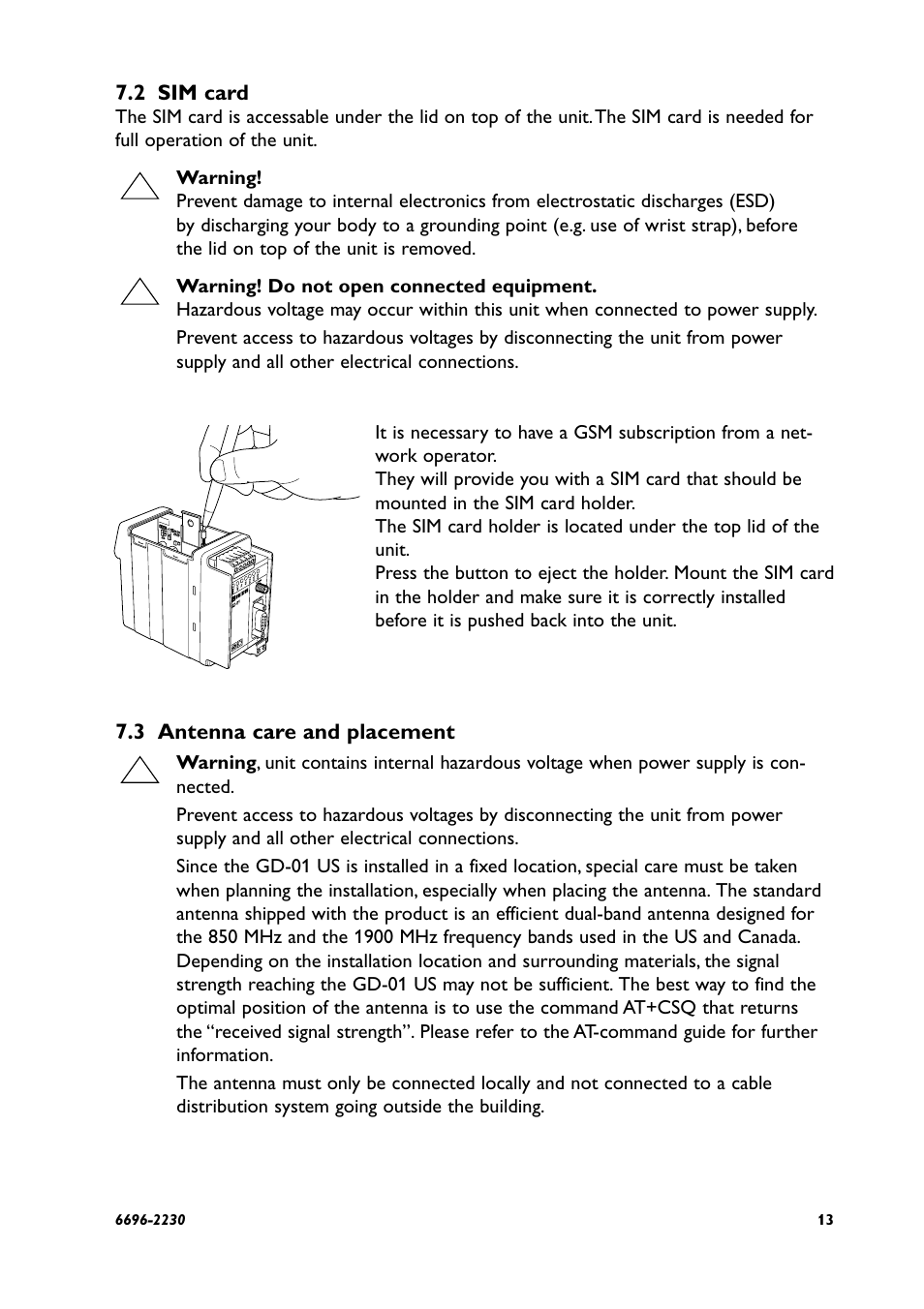 Westermo GD-01 US User Manual | Page 13 / 24
