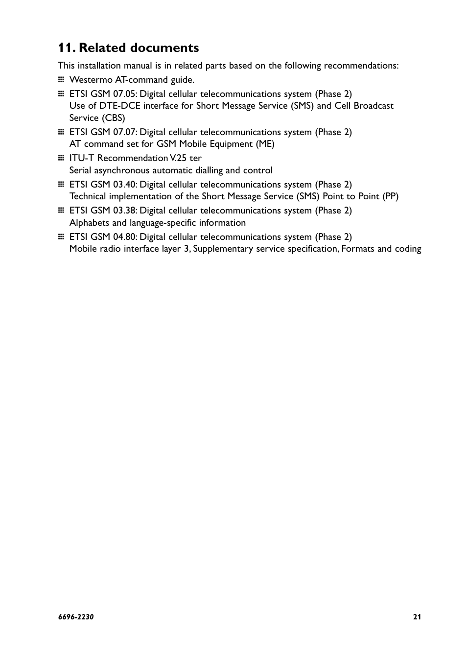 Related documents | Westermo GD-01 US User Manual | Page 21 / 24