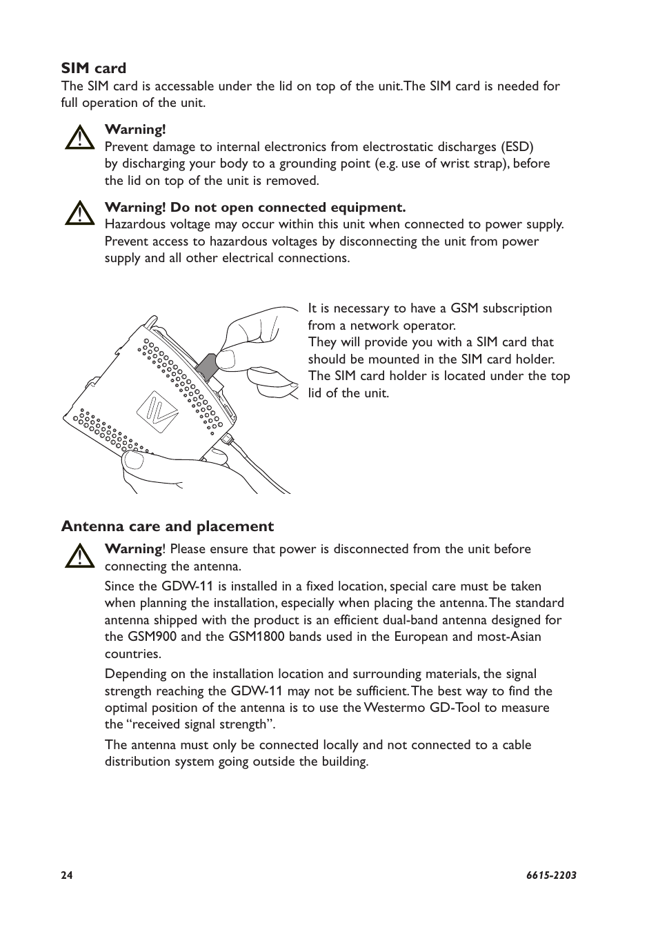 Westermo GDW-11 User Manual | Page 24 / 40