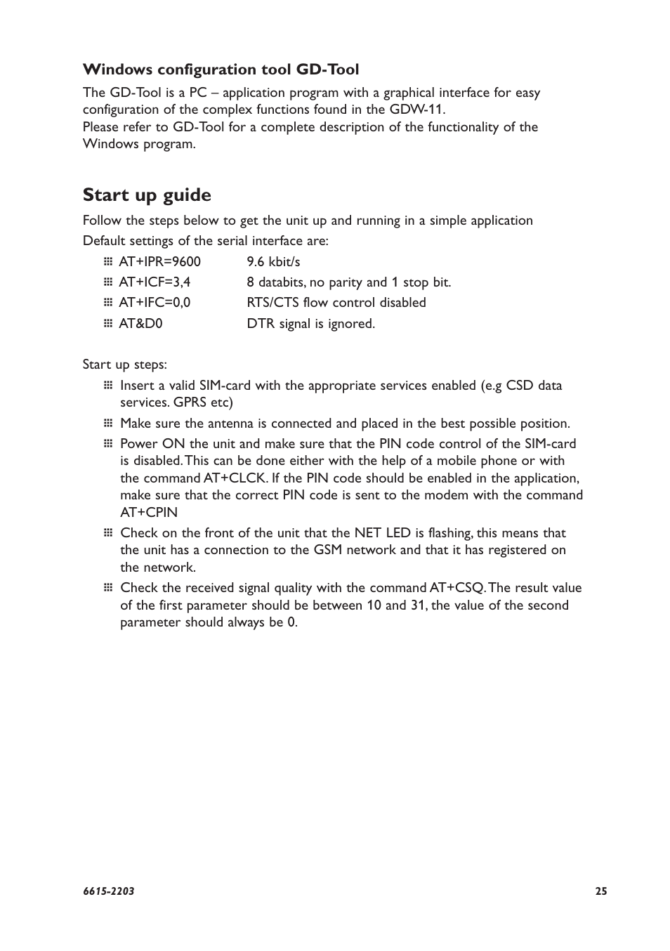 Start up guide | Westermo GDW-11 User Manual | Page 25 / 40