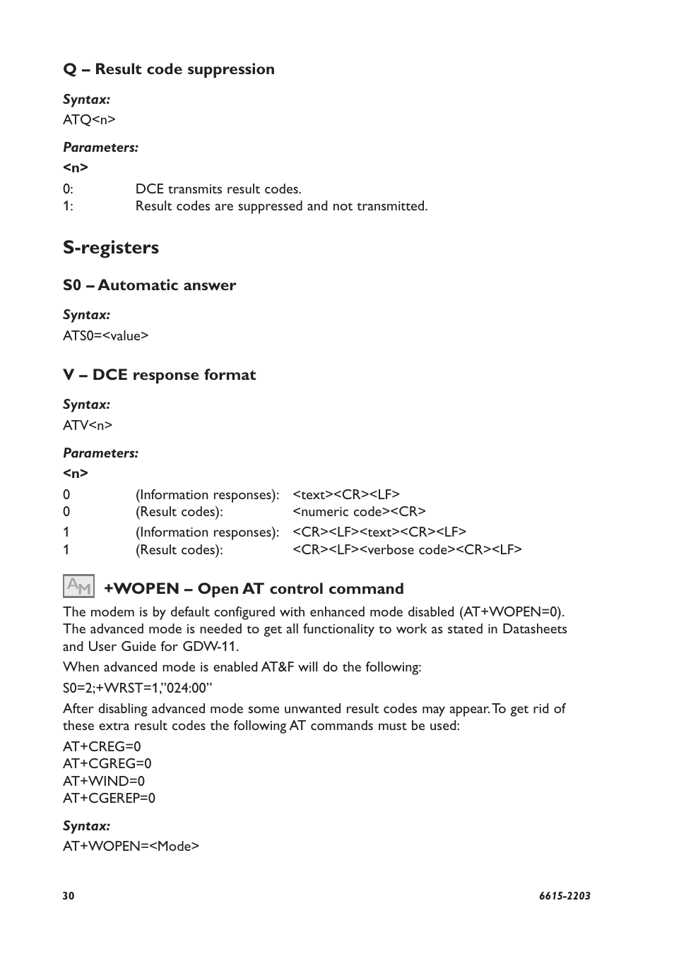 S-registers | Westermo GDW-11 User Manual | Page 30 / 40