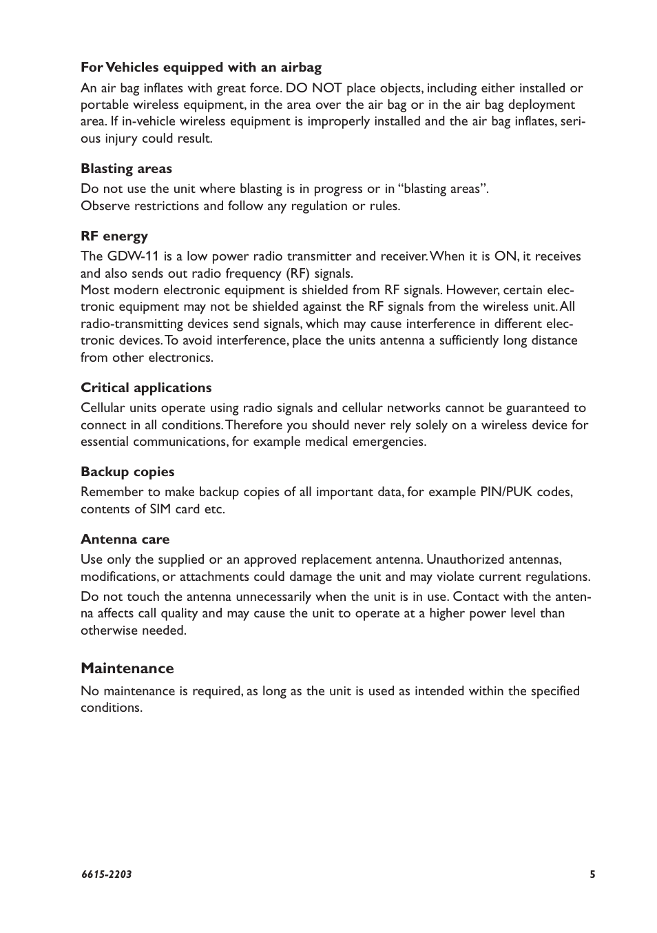 Westermo GDW-11 User Manual | Page 5 / 40