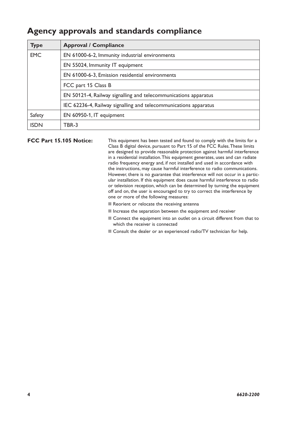 Agency approvals and standards compliance | Westermo IDW-90 User Manual | Page 4 / 44