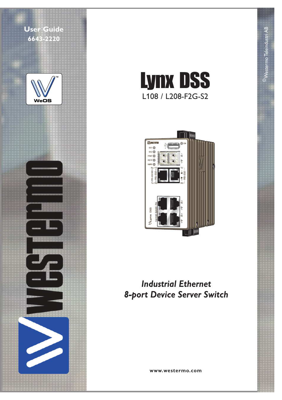 Westermo Lynx-x08-F2G-S2 User Manual | 20 pages