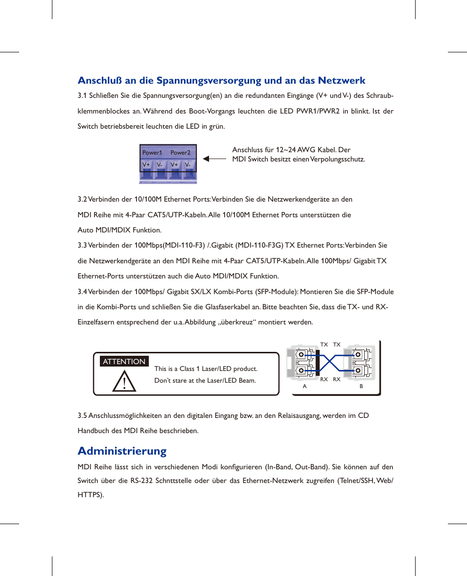 Administrierung | Westermo MDI-110-F3x User Manual | Page 6 / 16