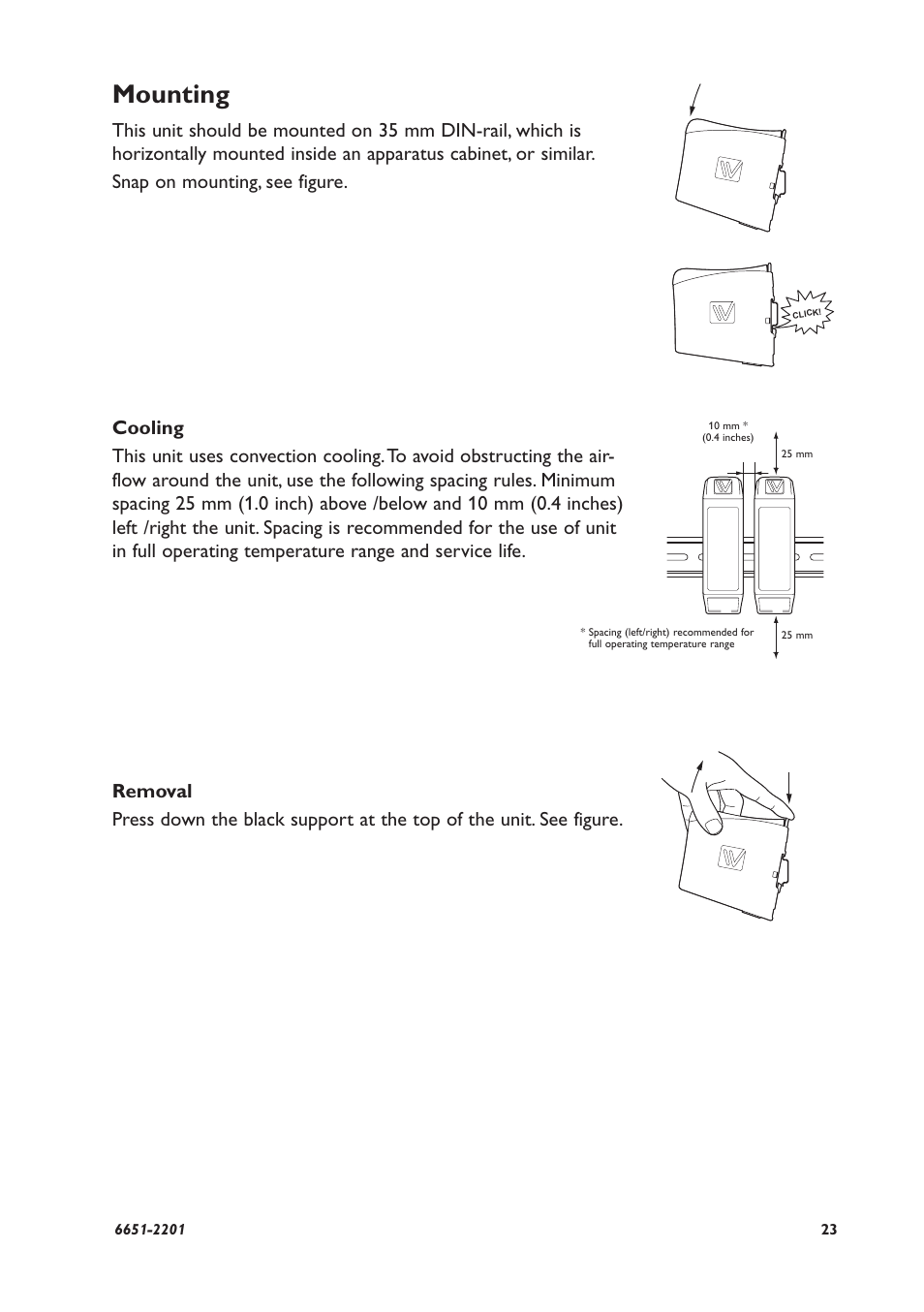 Mounting | Westermo ODW-710-F1 User Manual | Page 23 / 24