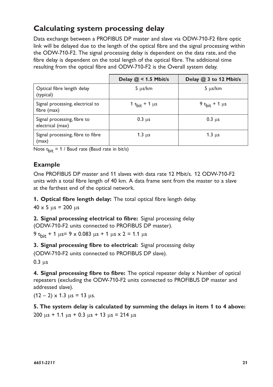 Calculating system processing delay | Westermo ODW-710-F2 User Manual | Page 21 / 28