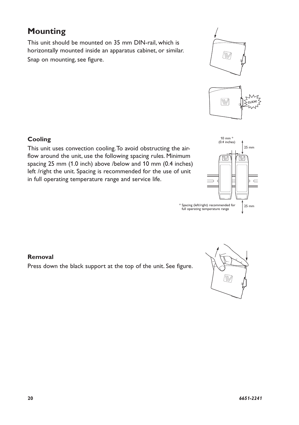 Mounting | Westermo ODW-730-F1 User Manual | Page 20 / 24