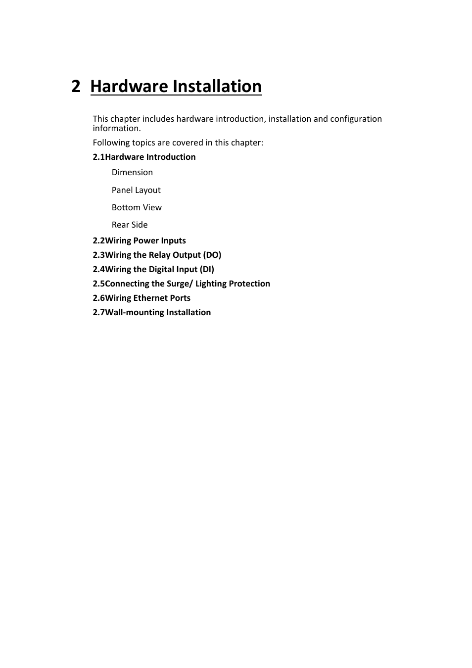 2 hardware installation, Hardware installation | Westermo PMI-110-F2G User Manual | Page 11 / 146