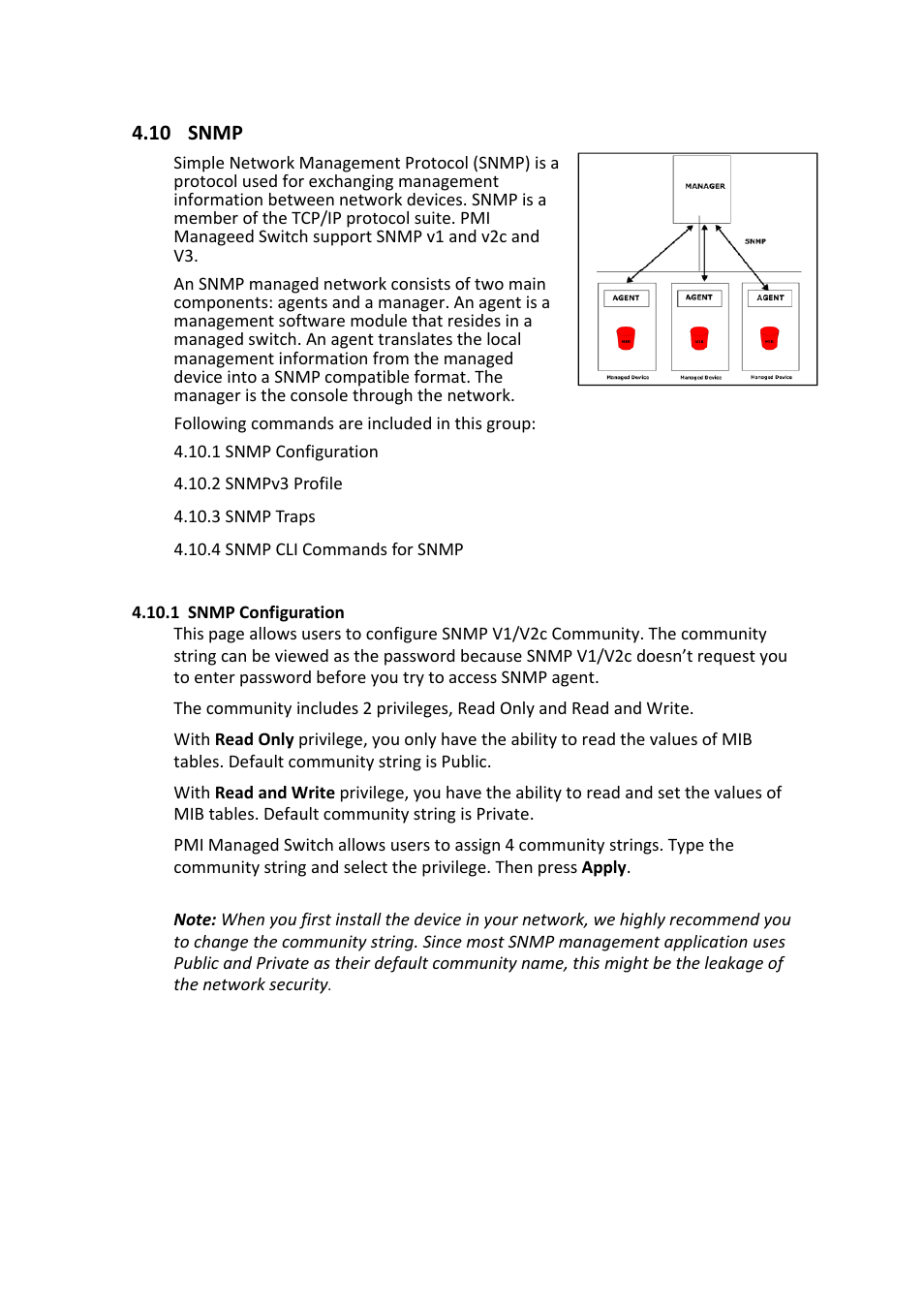 Snmp, 10 snmp | Westermo PMI-110-F2G User Manual | Page 114 / 146