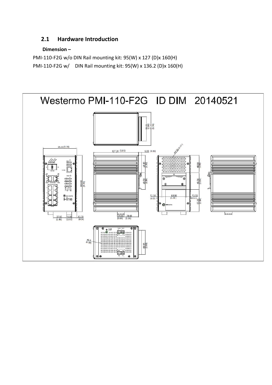 1 hardware introduction, Hardware introduction | Westermo PMI-110-F2G User Manual | Page 12 / 146