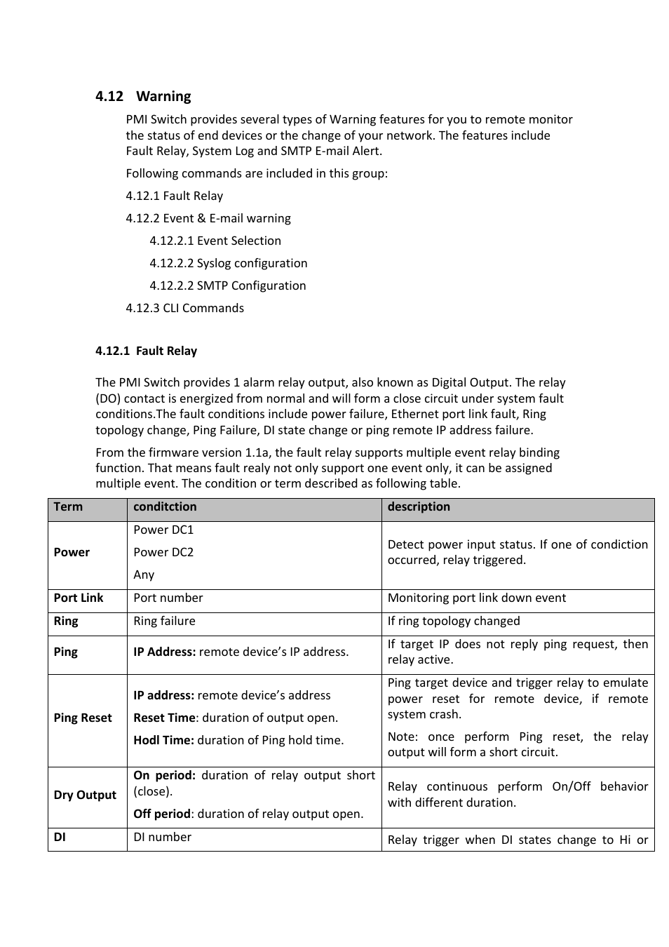 12 warning, Warning | Westermo PMI-110-F2G User Manual | Page 125 / 146